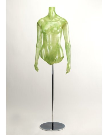 Torso mujer translúcido verde