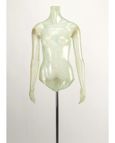 Torso mujer translúcido turquesa